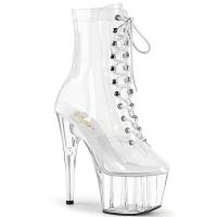 ADORE-1020C Pleaser vegan ladies high heels ankle boot PVC clear