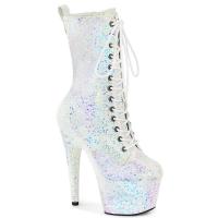 ADORE-1040-IG Pleaser high heels platform ankle boot opal iridescent glitter
