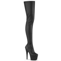 ADORE-4000 Pleaser vegan platform stretch crotch booth black stretch matte