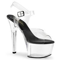 ASPIRE-608 Pleaser High-Heels Plateausandaletten transparent schwarze Innensohle