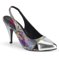 DREAM-405 Pleaser Pink Label Übergrößen High Heels Slingback Pumps Multi Color Schlangenprint