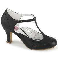 FLAPPER-26 Pin Up Couture kitten heel pump black matte