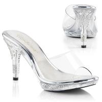 IRIS-401 Fabulicious platform slide rhinestone butterfly clear pvc