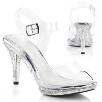 IRIS-408 Fabulicious platform ankle strap platform sandal butterfly on the heel clear