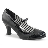 JENNA-06 Pleaser Pink Label spectator mary jane pump black matte patent