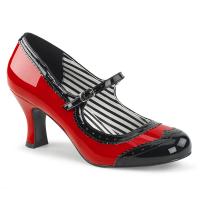 JENNA-06 Pleaser Pink Label spectator mary jane pump red black patent