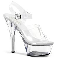 KISS-208 Pleaser high heels platform sandal clear