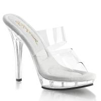 LIP-102 Fabulicious high heels platform two band slide transparent