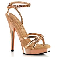 SULTRY-638 Fabulicious vegane Damen High Heels Plateausandaletten roségold Matt