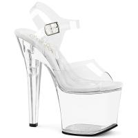 TREASURE-708RAD Pleaser high heels ankle strap sandal base compartment clear