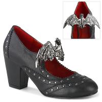 VIVIKA-32 DemoniaCult aldys pump round toe maryjane metal bat black matte