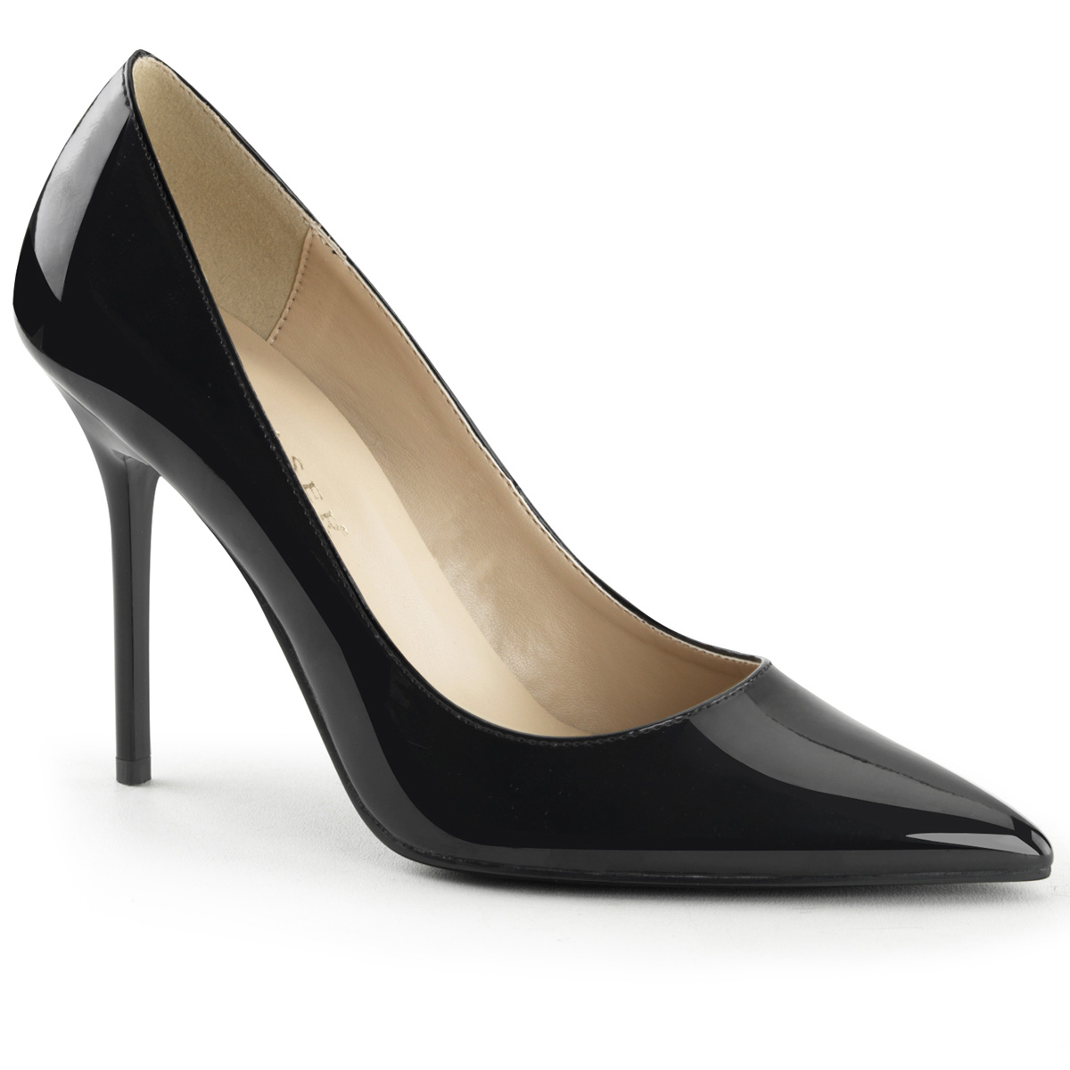 CLASSIQUE-20 Pleaser high heels pointed toe classic pump black patent ...