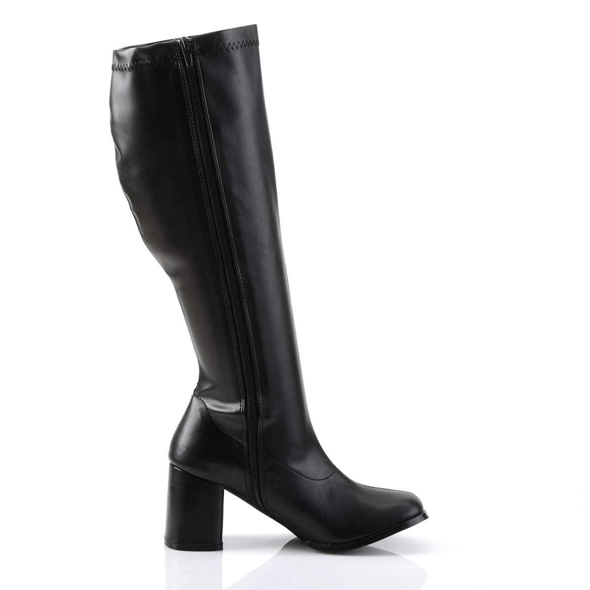 GOGO-300WC extra calf width boots black stretch vegan leather - Schuh ...