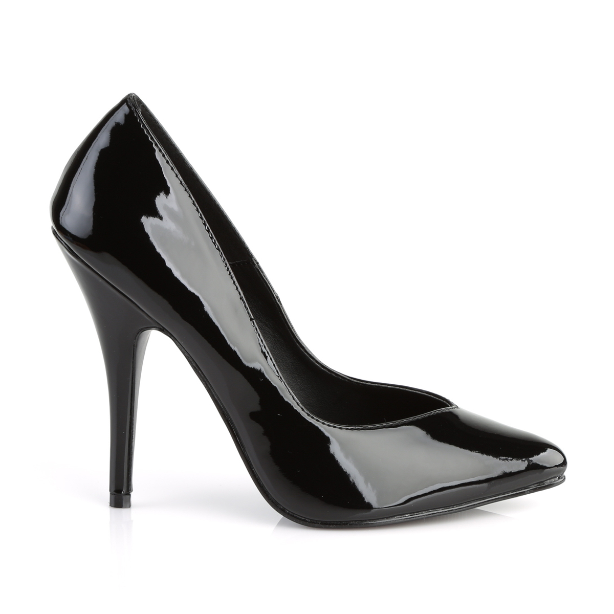 Seduce 420v Sexy Pleaser High Heels Stiletto Pumps V Cut Black Patent Schuh Großhandel B2b