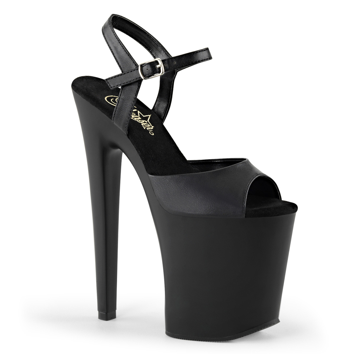 XTREME-809 Pleaser high heels platform sandal black matte - Schuh ...