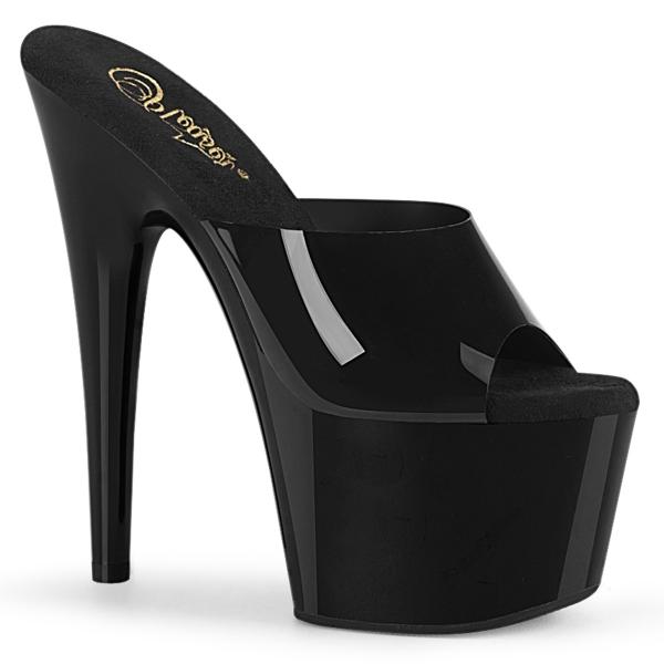 ADORE-701N Pleaser vegan sexy platform slide black jelly like