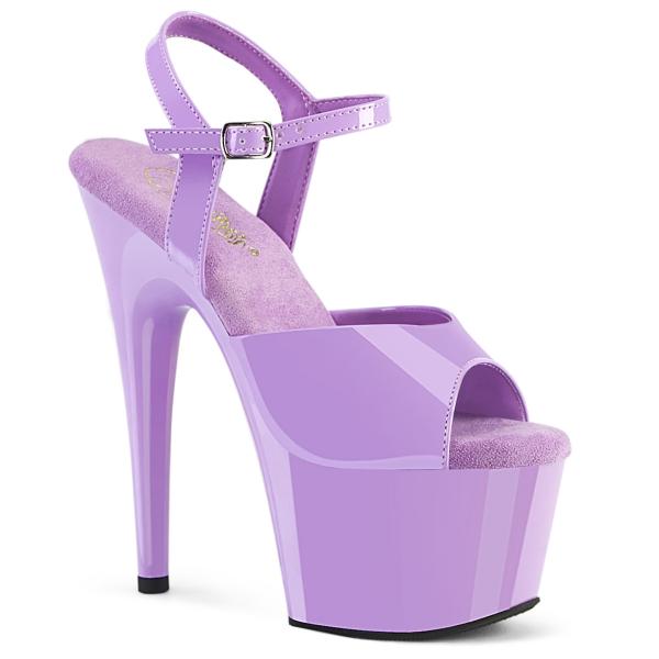 ADORE-709 Pleaser High Heels platform ankle strap sandal lavender patent