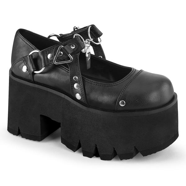 ASHES-33 DemoniaCult cut out platform pump hook & loop o-ring black matte