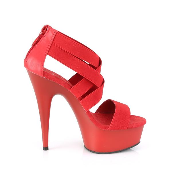 DELIGHT-669 Pleaser high heels platform criss cross sandal elastic ...