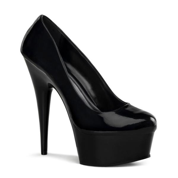 DELIGHT-685 Pleaser Damen Stilettoabsatz High-Heels Plateaupumps schwarz Lack