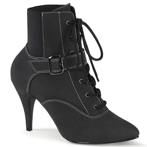 DREAM-1022 Pleaser Pink Label oversize ankle boot buckle strap black nubuck