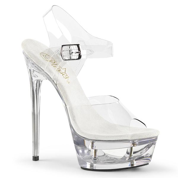 ECLIPSE-608 Pleaser ladies high heels platform sandal clear cut-out