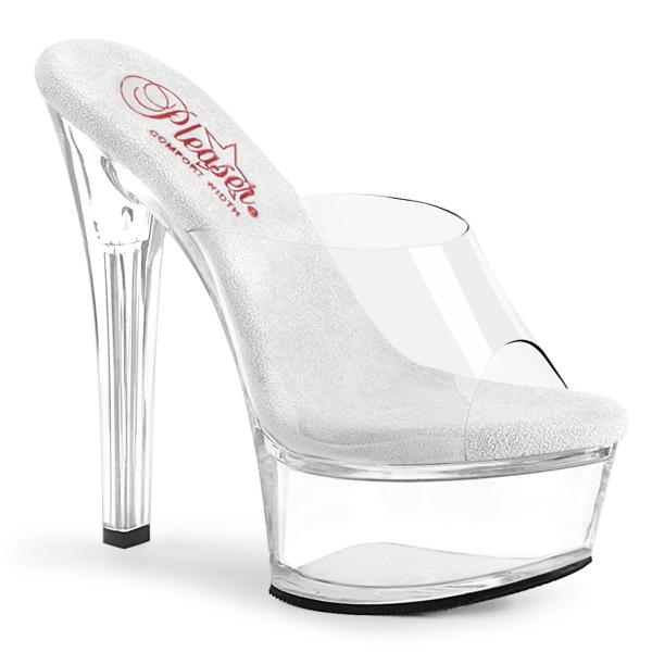 GLEAM-601 Pleaser ladies high heels platform comfort slide clear