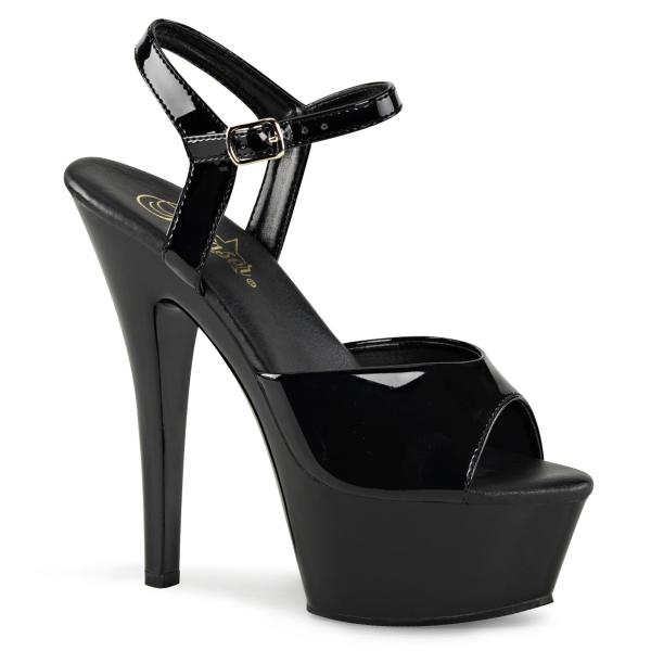 KISS-209VL vegan Pleaser high heels platform sandal black patent ...