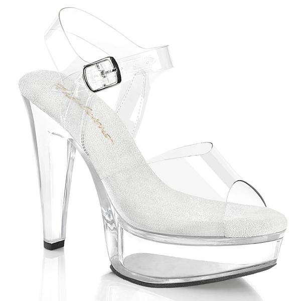 MARTINI-508 Fabulicious vegane Damen High Heels transparente Pateausandaletten