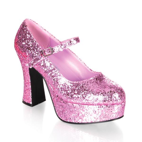 MARYJANE-50G Funtasma High-Heels Damen Plateau Riemchenpumps babypink Glitter