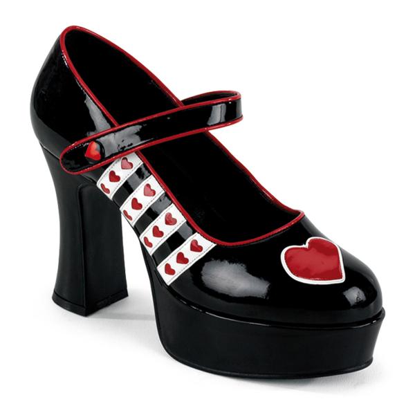 QUEEN-55 Funtasma elegant queen pump high heels black white red patent