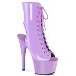 ADORE-1016 Pleaser high heels platform open toe ankle boot lavender patent