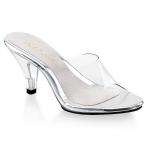 BELLE-301 Fabulicious slide transparent with leather insole
