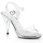 CARESS-408 Fabulicious high heels platform ankle strap sandal transparent leather insole