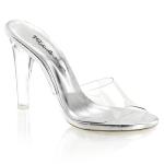 CLEARLY-401 Fabulicious high heels platform slide clear lucite