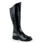 GOTHAM-100 Funtasma flat heel villain knee boot black matte