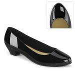 GWEN-01 Pleaser Pink Label classic pump block heel black patent