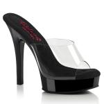 MAJESTY-501 Fabulicious vegan platform comfort width slide clear black